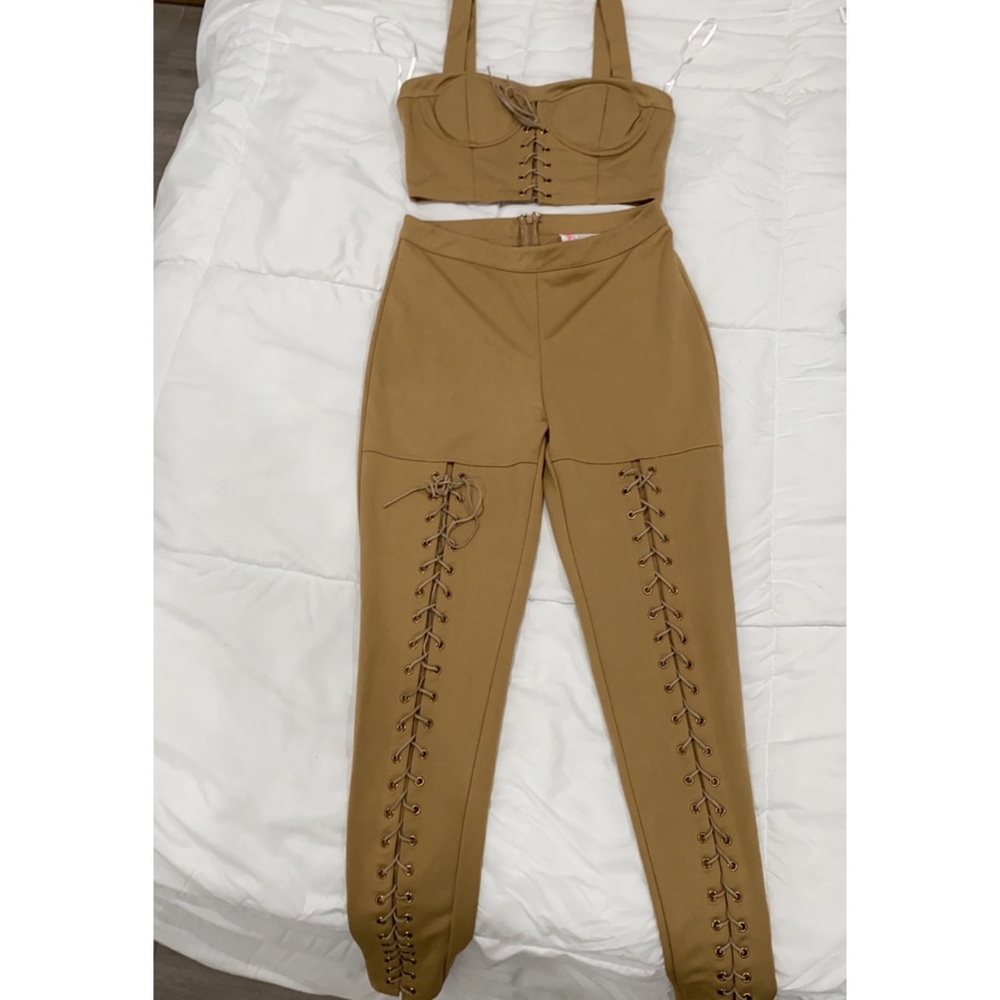 Tan two Piece outfit💛